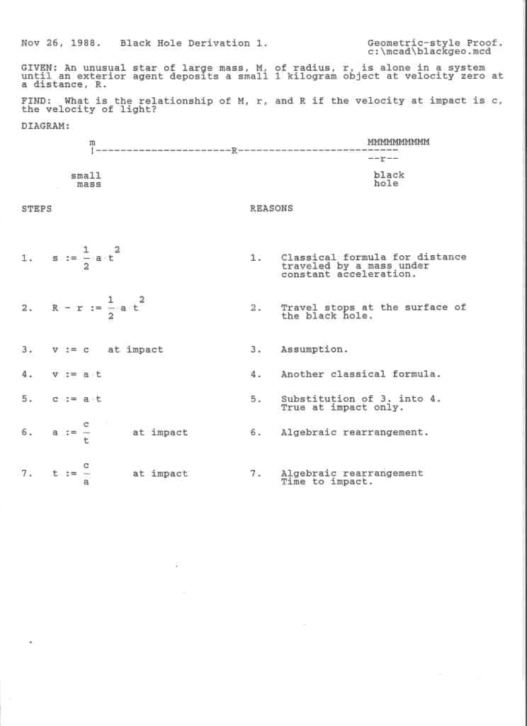 MathCad derivation start