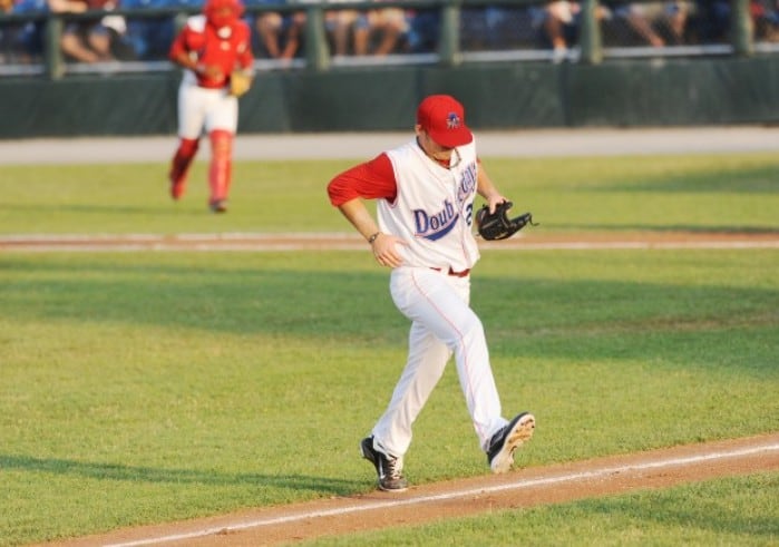 Don't step on the fresh chalk line on a baseball field