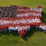 The USA map as a flag. Multiple colors but one flag