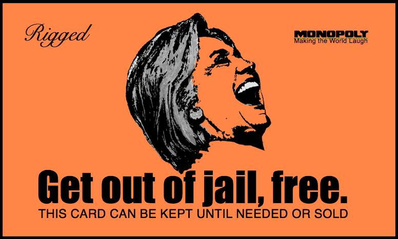 Get out of jail free card with Hillary laughing