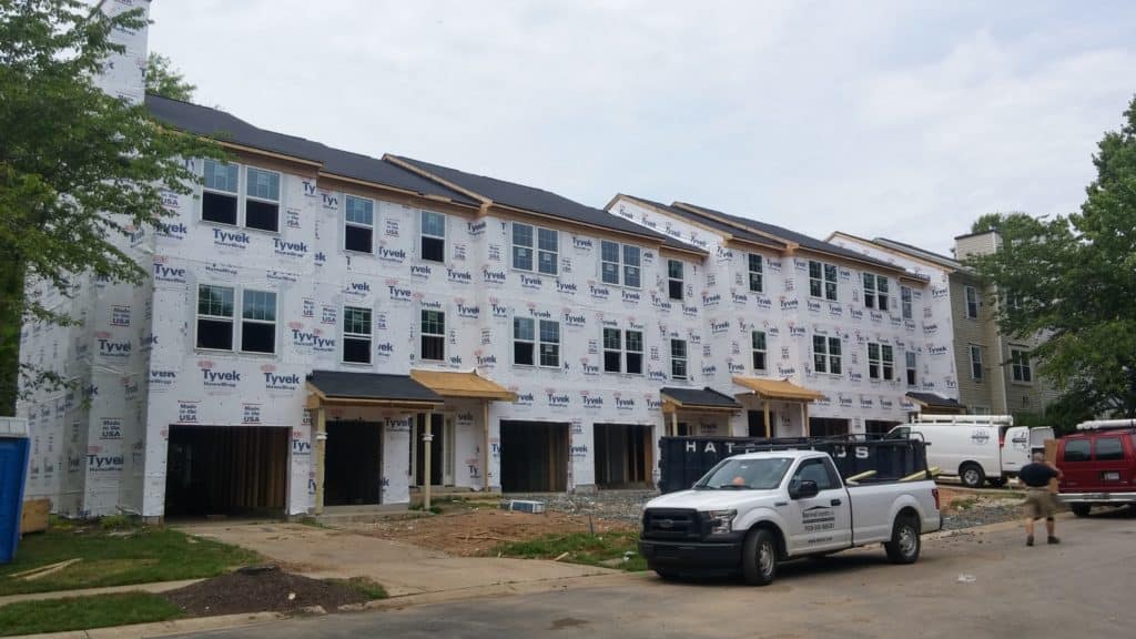 Front. Five new townhouses