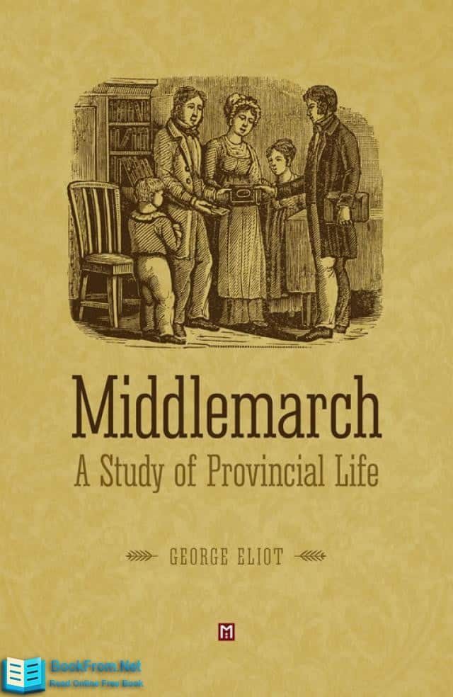 Middlemarch cover with a close setting of family and visitor