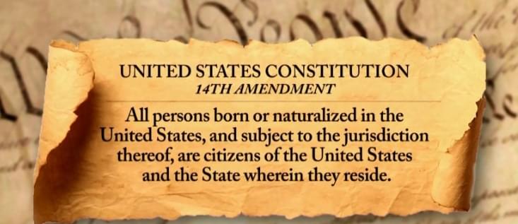 Text of the 14th Amendment defines citizens as people