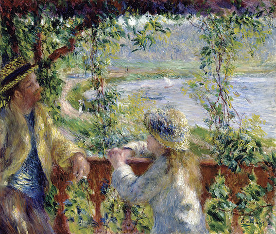 Renoir's "By the Water" with images both lit and left for the imagination 