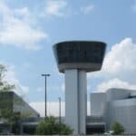 Tower and buildings of National Air and Space Museum Dulles