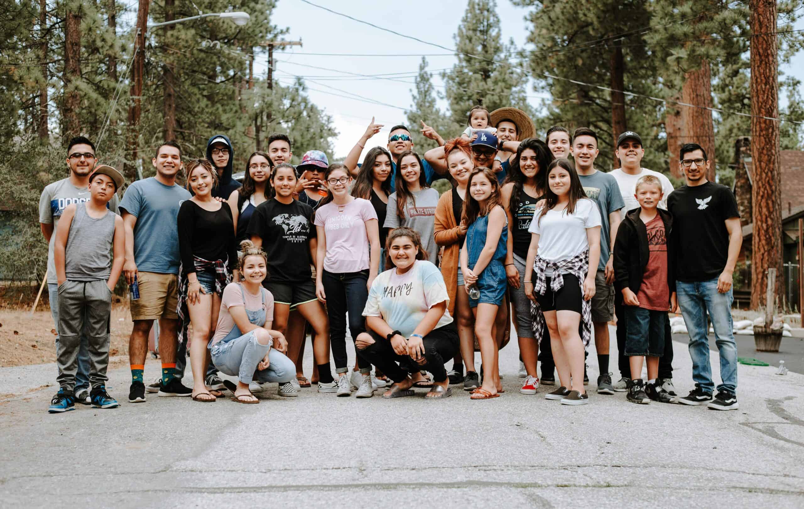 Group of humans, enough for a community