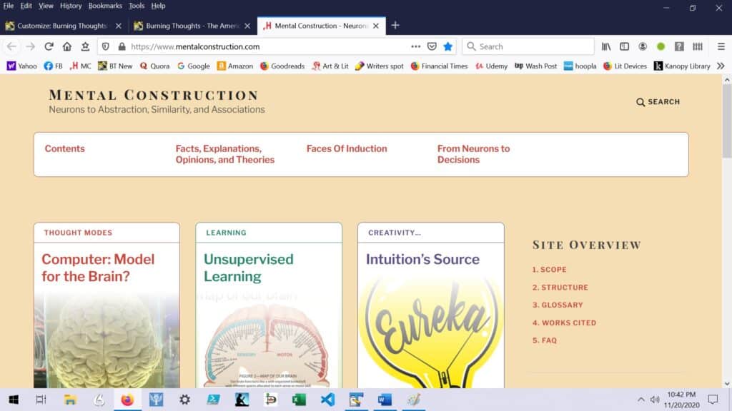 Mental Construction Front Page